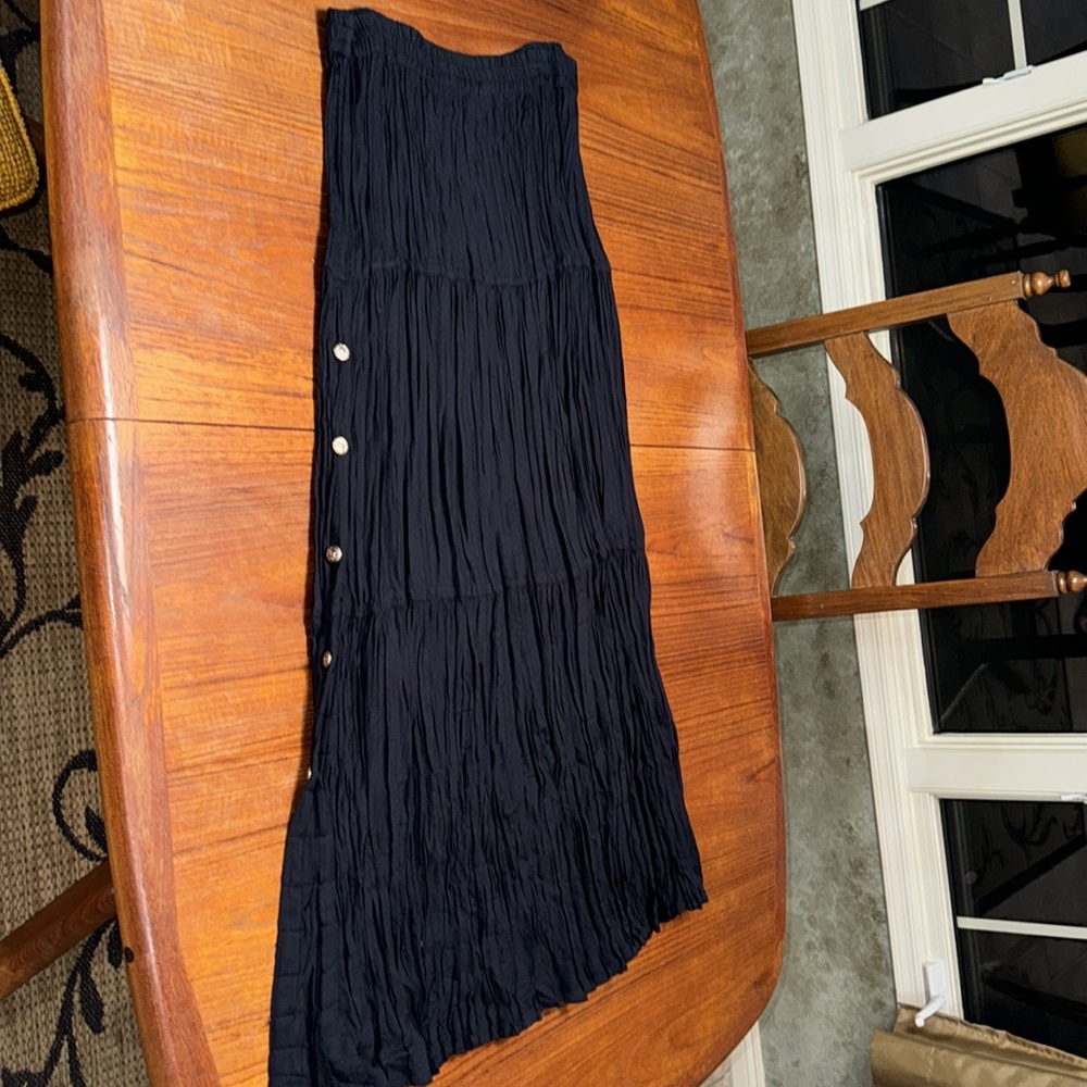 Side Saddle Vintage Skirt With Metal Buttons On Side Size Large